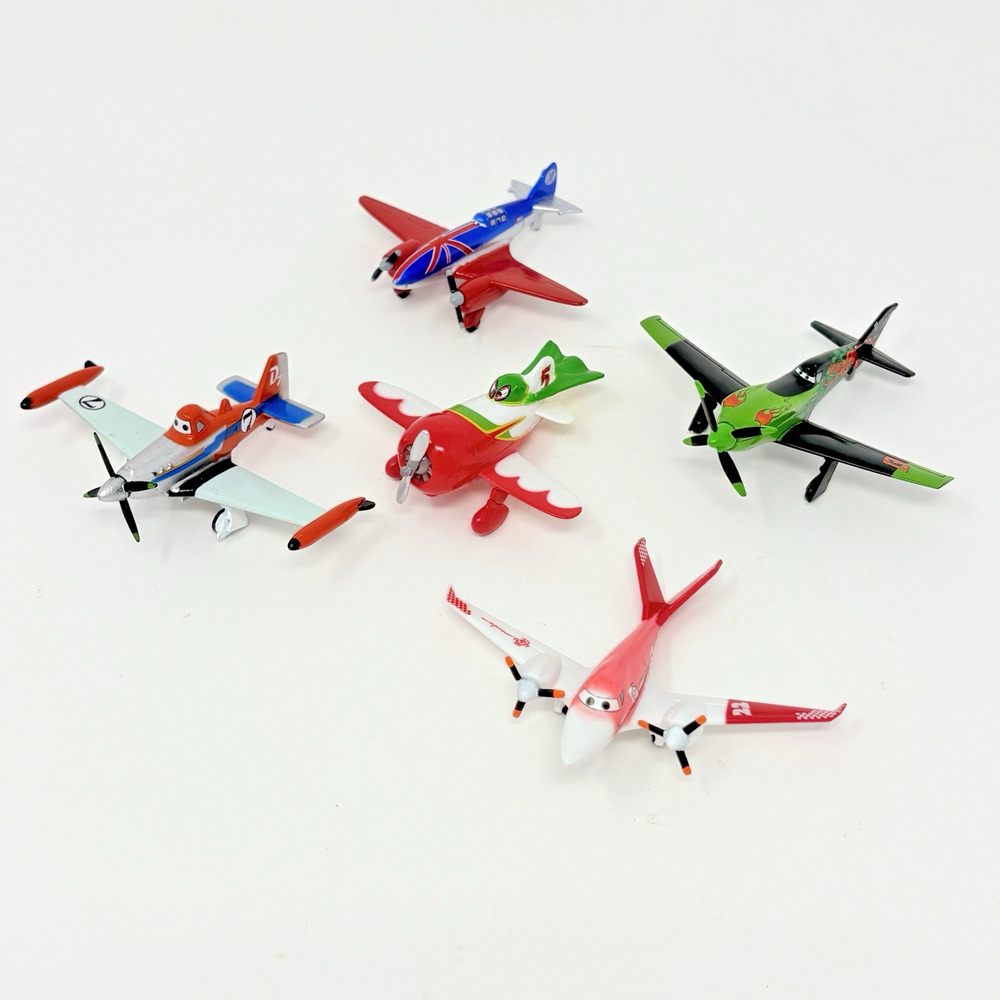 Disney Planes PLASTIC Lot Of 5 Ripslinger Chupacabra, Dusty, Bullgog Rochelle